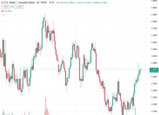 According to Scotiabank, there is not much motivation to increase the value of the Canadian dollar against the US dollar, as indicated by the current exchange rate of 1.34491.