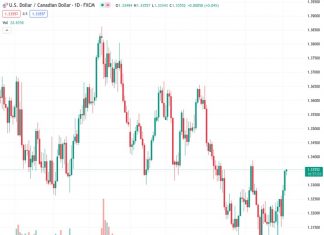 The USDCAD pair, currently at 1.33529, remains strong and close to a peak reached in the Asian session on Thursday, which has been sustained for several weeks.