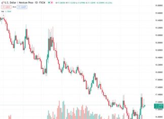The US dollar against the Mexican peso, trading at 17.1180, protects the recent rebound made the previous day against a support line that has been rising for eight days. This comes before the release of inflation data for July in Mexico. According to @nehcap, it is anticipated that there will be further improvement in the currency’s value.