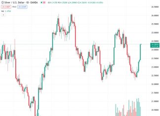 The options market’s bias encourages a significant surge in the price of silver, leading to its largest daily increase in six weeks above $24.00.