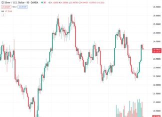 Silver prices above $24.00 experience an unpredictable shift as Federal Reserve Chair Powell indicates the possibility of further interest rate increases.