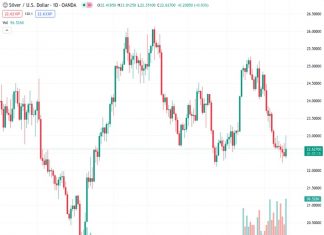 The XAGUSD pair, at a rate of 22.616, experienced a significant increase, reaching its highest point for the day at $23.00 before ultimately stabilizing close to $22.60.