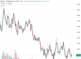 The EURGBP pair experienced some selling pressure at a rate of 0.85505 following the news of a 0.2% contraction in Eurozone Retail Sales, which was in line with predictions.