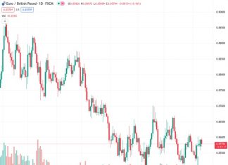 Since June, the EURGBP exchange rate has been fluctuating around 0.8580 within a downward trend channel.