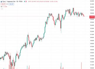 The Japanese authorities’ hesitations with regard to intervention prevented bullish investors from participating in the market at the EURJPY exchange rate of 156.985.