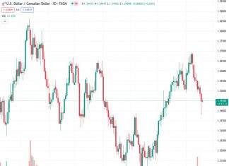 The USDCAD currency pair, currently at 1.34498, is showing a lack of clear movement and instead is fluctuating within a small range on Wednesday.