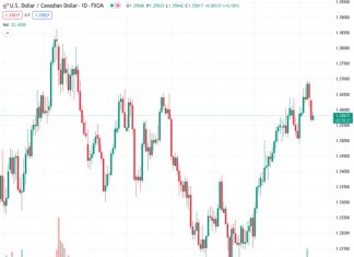 Scotiabank believes that there is a higher probability for the USDCAD pair to move downwards, based on the current exchange rate of 1.35815.