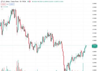 The USD to CHF exchange rate increased slightly from 0.89346 to 0.8930, resulting in modest gains.