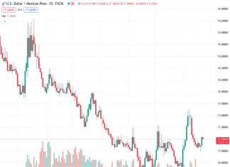 The USDMXN exchange rate remains stable at approximately 17.20 as the demand for the US dollar persists.