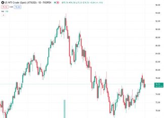 WTI Oil finds a floor for now near $76 in a sensitive market.