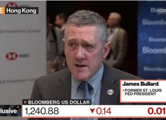 At this point, the former President and CEO of the Federal Reserve Bank of St. Louis James Bullard said he’s expecting three interest-rate cuts this year as inflation moves toward the Central Bank’s target while the economy remains resilient — their best guess is still three cuts this year, he said on the sidelines of HSBC’s Global Investment Summit in Hong Kong. Economic data already justifies a rate cut, he added.