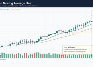 How To Use Moving Averages Without Overloading The Chart Clean moving average strategy chart showing simple trend filter